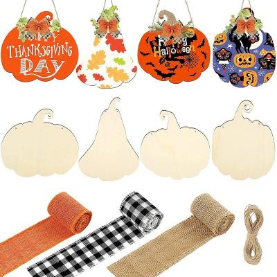 China Europe DIY Wooden Pumpkin Set Halloween Party Decorations 2022 For Outdoor Halloween-Decor Crafts for sale