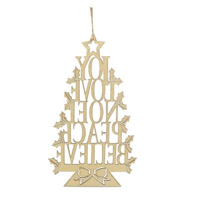 China Europe Christmas Eve Tree Decorations with Woodwork Pendants for Christmas Tree Decoration and Wedding for sale