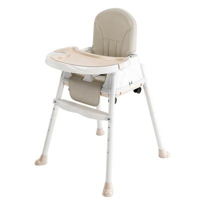 China Stainless and Plastic Baby Dining Chair Baby Multifunctional Folding Portable Dining Table Chair for sale