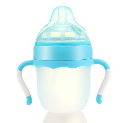 China BPA Free Safety Silicone Customized Baby Bottle Logo China Manufacturer Food Grade for sale