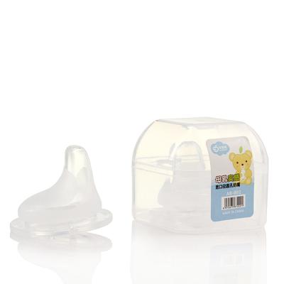 China Breastmilk Soft Liquid Duck-Billed Baby Silica Gel Nipple BPA Apple Bear Feel Free for sale