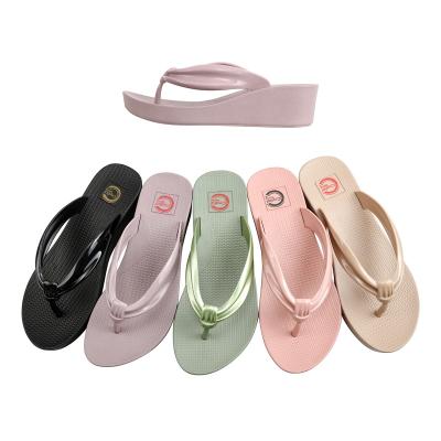 China PVC Flip Flop, Female High Heel PVC Fashion Trend Women Slipper for sale