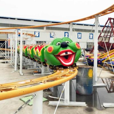 China 2021 Theme Park mini worm roller coaster hot cheap small slide train for sale for sale