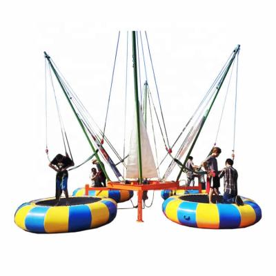 China china factory popular theme park 3-12years rides adult amusement kids bungee jumping trampoline equipment with timer for 4 players for sale