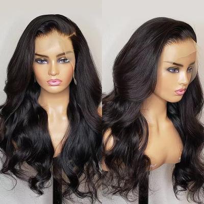 China Body Wave 100% Virgin Human Hair Lace Front Wigs Hd Brazilian Transparent Swiss Body Wave Curly Lace Front Wigs For Black Women for sale