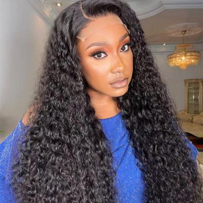 China Wholesale Virgin Brazilian Water Wave Cuticle Aligned Hair Vendor Lace Wig For Color Women Glueless 13X4 Hd Transparent Lace Front Wigs for sale