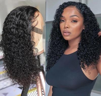 China Hot Selling Virgin Hair Wigs 10A Body Wave Curly Transparent Swiss Lace Frontal Peruvian Curly Wig 100% Peruvian Curly Wig for sale