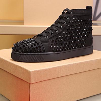 China Famous Fast-drying Designer Luxury Brand Red Bottom Rivet Studs Different Color Lovers Men's Sneaker Trainers Casual Walking Shoes High Top for sale