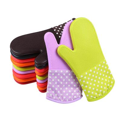 China Insulated Oven Kitchen BBQ Heat Insulation Pad Microwave Oven Baking Silicone Heat Resistant Anti-scald Oven Glove for sale