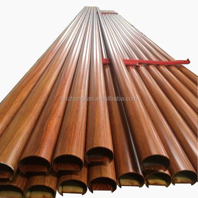 중국 door & Window color aluminum piping wooden extrusion, aluminum square profile/wooden effect aluminum powder coating painting profile factory 판매용