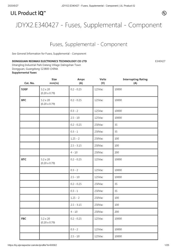 UL - Dongguan Reomax Electronics Technology Co., Ltd