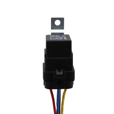 China 12V 40AMP Heavy Duty 5 Pin Waterproof SPDT Auto Relay With Harness Car Relay Socket 14AWG Relay Kit Style For Car for sale