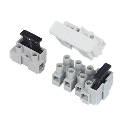 China ROHS 1p 2p 3p 4p 5p 5*20mm PA66 Plastik Kupfer Sicherungsblock Halter Sicherungshaus Endblock Für 5x20 Pcb Endblock zu verkaufen