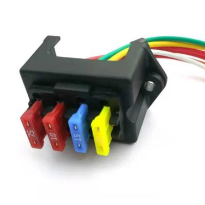 China Standard Ato 12 Volt Inline Fuse Holder 4 Way 32V ATC 2 Input 4 Output for sale