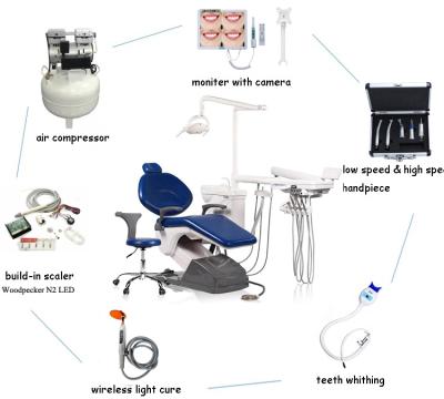 China Metal promotion unit dental chair/full set cheap dental chair/dental treatment for sale