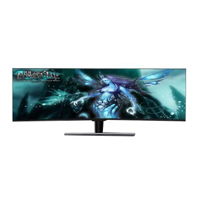 China Ultra Wide Curved 21:9 QLED Curved 49 Inch 3840*1080 4K 144hz Gaming Monitor 1ms Response Time for sale