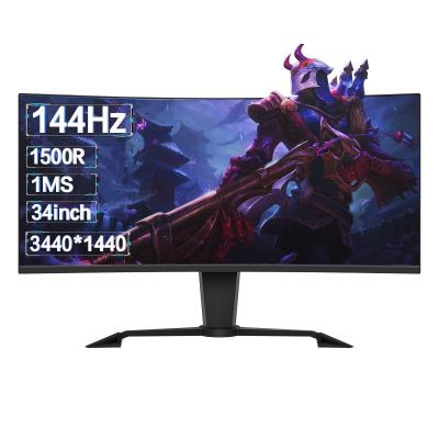 China OEM 34 Inch Curve Screen Gamoing Monitor VA Screen 144Hz 4k Monitor Gaming 34inch for sale