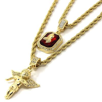 China 18K gold plated HIPHOP CHAIN ​​SET for sale