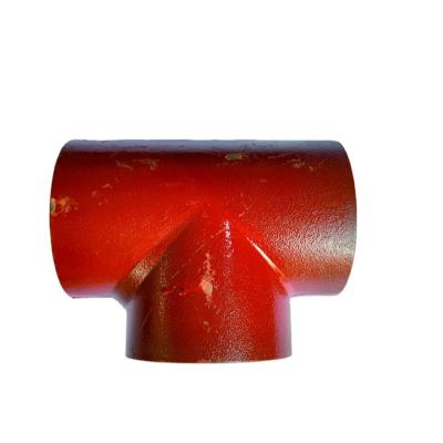 China Best Price Malleable Iron Drainage Pipe Fittings Grooved Pipe Fit Equal Tee For Drainage for sale