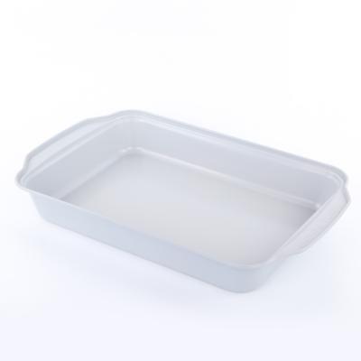 China Viable New Design Hot Sale Gray Color Square Cake Pan Tray Baking Cake Molds For Baking Non Stick for sale