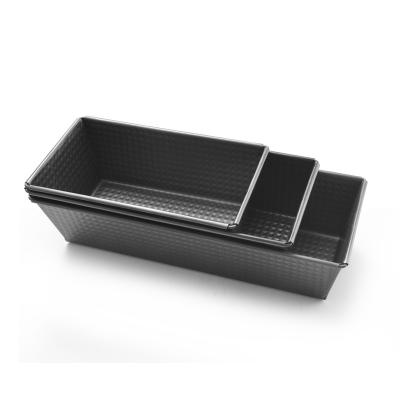 China Sustainable Carbon Steel Rectangle Stick Non Baking Oven Tray Cake Mold Toast Bread Bread Pan for sale