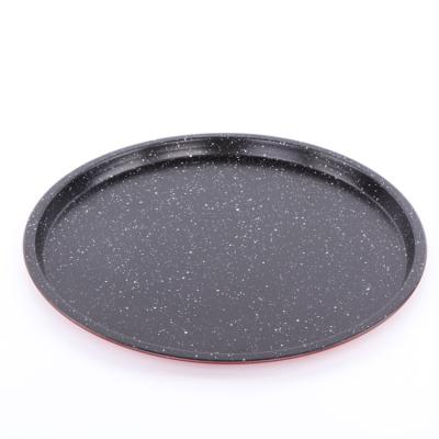 China Home Viable Carbon Steel Cake Bakeware Restaurant Pizza Pan Round Pan Pizza Mold Non-Stick Coating Tray for sale