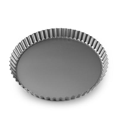 China Sustainable Non-Stick Carbon Steel With High Quality Cake Baking Tray At The Bottom Of Tart Terrine Pan for sale