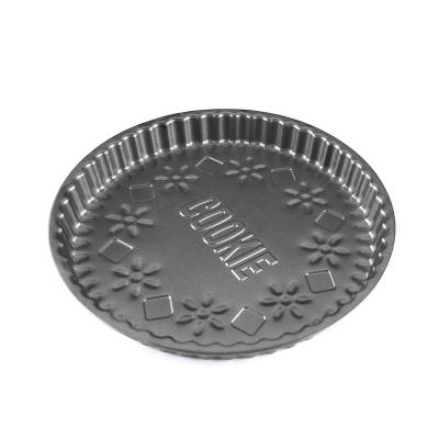 China Sustainable Non-Stick Carbon Steel With High Quality Cake Baking Tray At The Bottom Of Tart Terrine Pan for sale