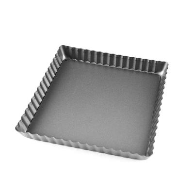 China Sustainable Non-Stick Carbon Steel With High Quality Cake Baking Tray At The Bottom Of Tart Terrine Pan for sale