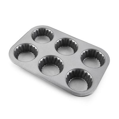 China 6 Cup Sustainable Food Grade Carbon Steel Cake Pan Non-Stick Coating Muffin Baking Pan Cupcake Mold - Buy Bakery Muffin Moulds, Home Mould, for sale