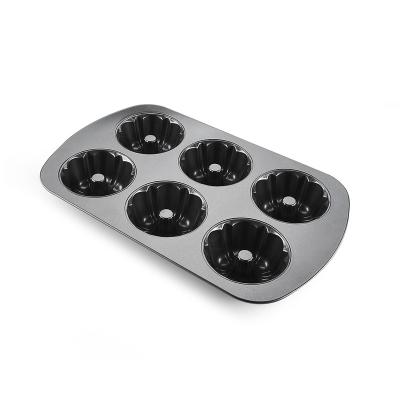 China 6 Cup Sustainable Food Grade Carbon Steel Cake Pan Non-Stick Coating Muffin Baking Pan Cupcake Mold - Buy Bakery Muffin Moulds, Home Mould, for sale