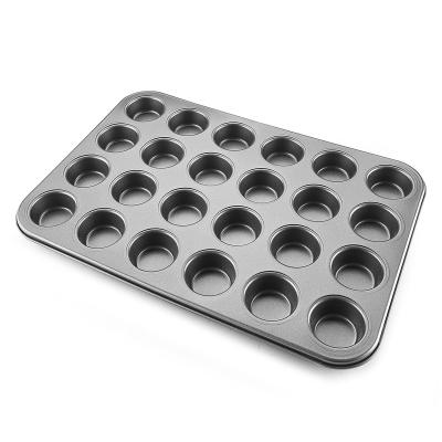 China 24 Cups Carbon Steel Food Grade Cake Mold Cupcake Muffin Sustainable Baking Non-Stick Coating Pans - Buy Bakery Muffin Moulds, Home Mould, for sale