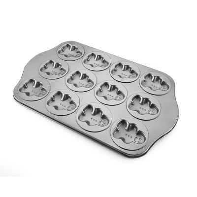 China 12 Cup Sustainable Food Grade Carbon Steel Cake Pan Cupcake Pan Non-Stick Coating Muffin Baking - Buy Bakery Muffin Moulds, Home Mould, for sale