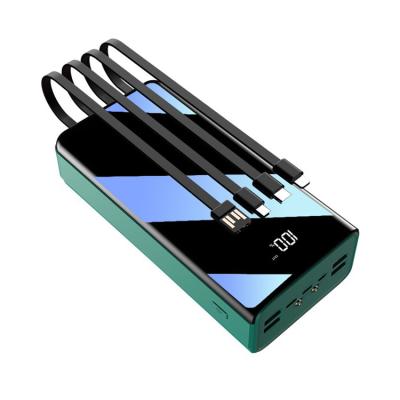 China Support 50000 mAh Fast Promotional UV Mirror Charging Mobile Power Bank with Workbench Large Capacity Portable LED Digital Powerbank for sale