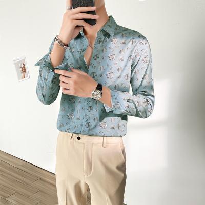 China High quality anti-pilling men's non iron dress shirts black floral shirts for men for sale