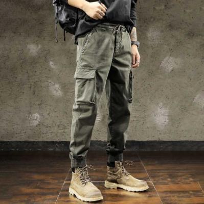 China 2022 Jogging Pants Mens Anti-Wrinkle Streetwear Cargo Pants Pockets Pockets Adjustable Casual Men's Jogging Pants for sale