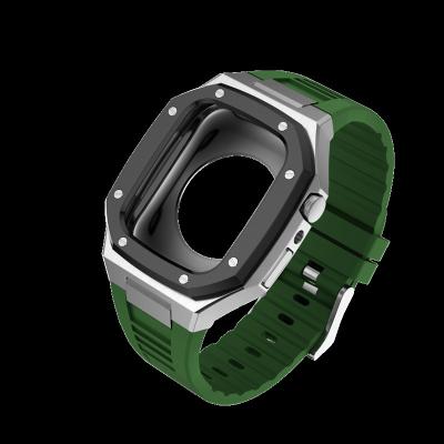 Cina Cassa Apple Watch in fibra di carbonioCassa Apple Watch in fibra di carbonio con cintura verde in vendita