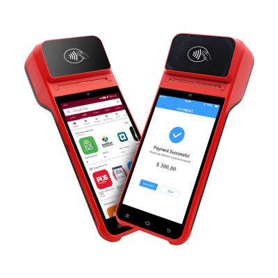 China Wireless SDK 4G Android Systems Payment Terminal POS Mobile Handheld Cashier With Printer Bill Ticket Printing Paymen Pos for sale