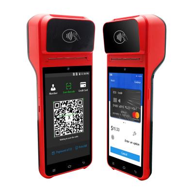 China SDK China pos mamufactuer 4g QR handheld terminal code scanner 5.5 inch android portable handheld terminal pos system with nfc for sale