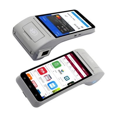 China SDK Cheap 5.5 Inch Portable Touch Screen All in One Cash Register Mobile POS Systems POS Android Handheld Terminal Printer for sale