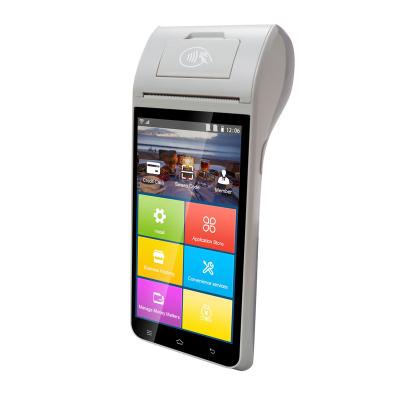 China Cheap 5.5 Inch SDK NFC Android POS System 4G Wifi Handheld POS Terminal Wireless Terminal With Printer for sale