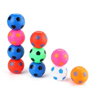 China Hot Sale 2021 Mini Soccer Toy Balls Spinner Football Shape Spinning Top For Kids for sale