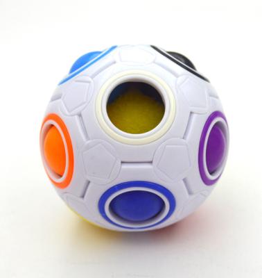 China Portable Hot Selling Rainbow Tiktok Plastic Bouncing Balls Strain People Toy Football Fidget Sensory Cube for Kids and Adults for sale