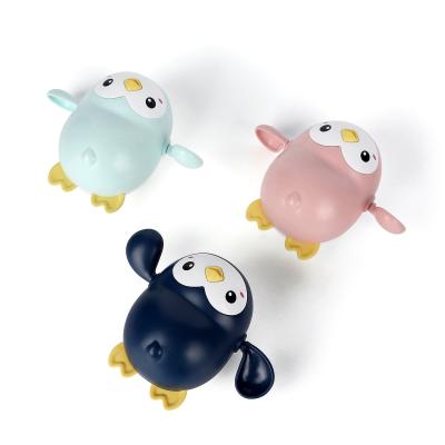 China No Battery Unbreakable Wind Swimming Bathtub Toys Plastic Penguin Cute Animal Cogwheels Toys for sale