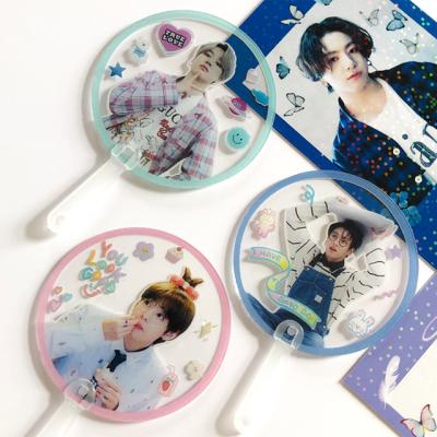 China Korea Hallyu KPop Festa Mini Event Picket Custom PVC Hand 3D Plastic Lenticular Lenticular Fan Customized For Idol for sale