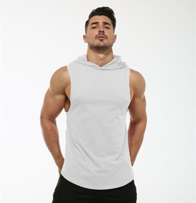 China Wholesale Warm Breathable Custom Made High Quality Cotton Gym Blank Sleeveless Hoodies Sports For Men for sale