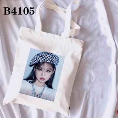 China Custom Event Handled Album Printing Kpop Canvas Cotton Shoulder Tote Bag For Idol for sale