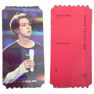 China paper & Wholesale Cardboard Custom Side Printing Photocards Banner Glitter Air Force Zipper Cinema Photo Kpop Holographic Paper Ticket for sale