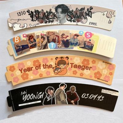 China Disposable wholesale K-pop custom cupsleeve paper cup sleeves for idol for sale