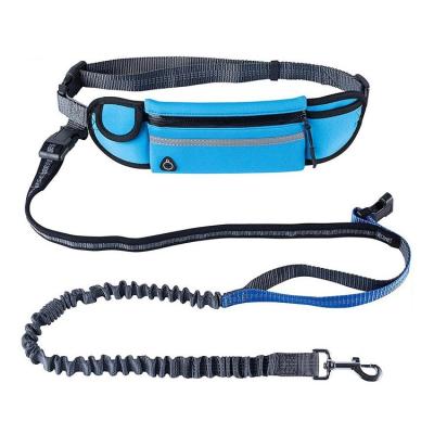 China Pet Leash Retractable Retractable Reflective Walking Rise Dog Free Leash Handrail With Waist Adjustable Bag for sale